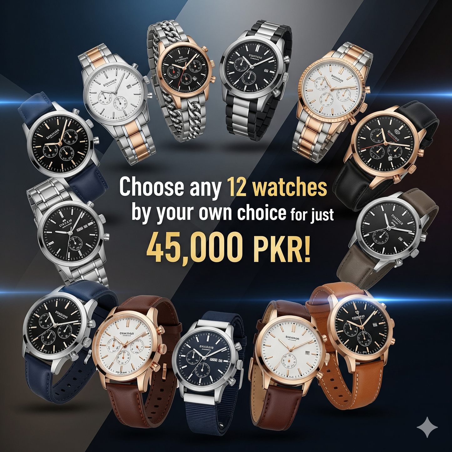 Choose any 12 watches by your own choice