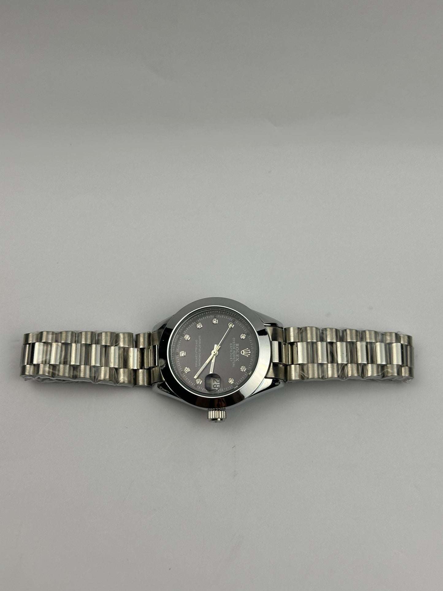 Ladies’ Rolex Stainless Steel Watch – Oyster Style Diamond Dial | Tick Empire