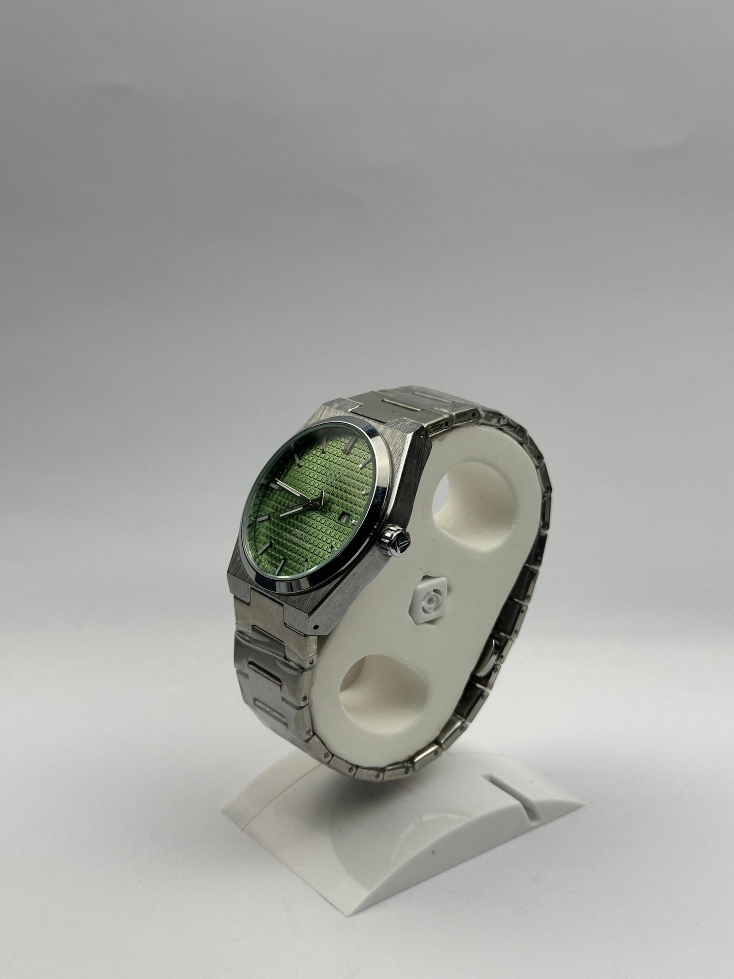 Men's Tissot Stainless Steel Watch – Green Textured Dial with Date | Tick Empire