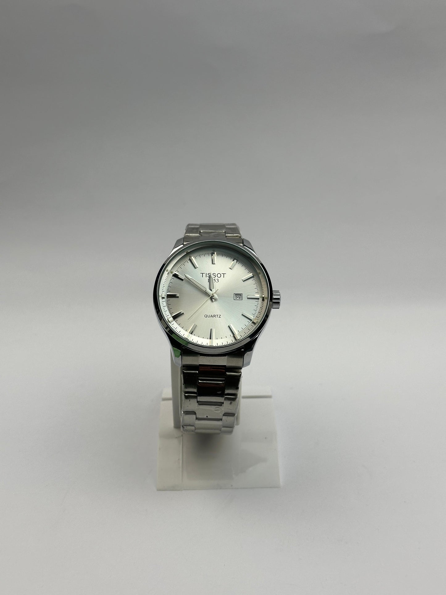 Men's Tissot Quartz Watch – Silver Dial with Date | Tick Empire