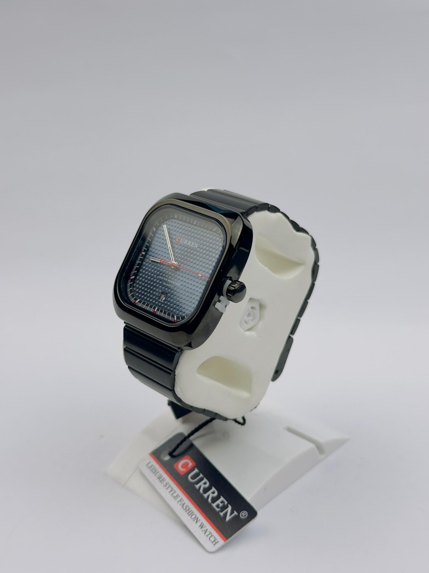 CURREN Men's Square Case Watch – Blue Dial with Date | Tick Empire
