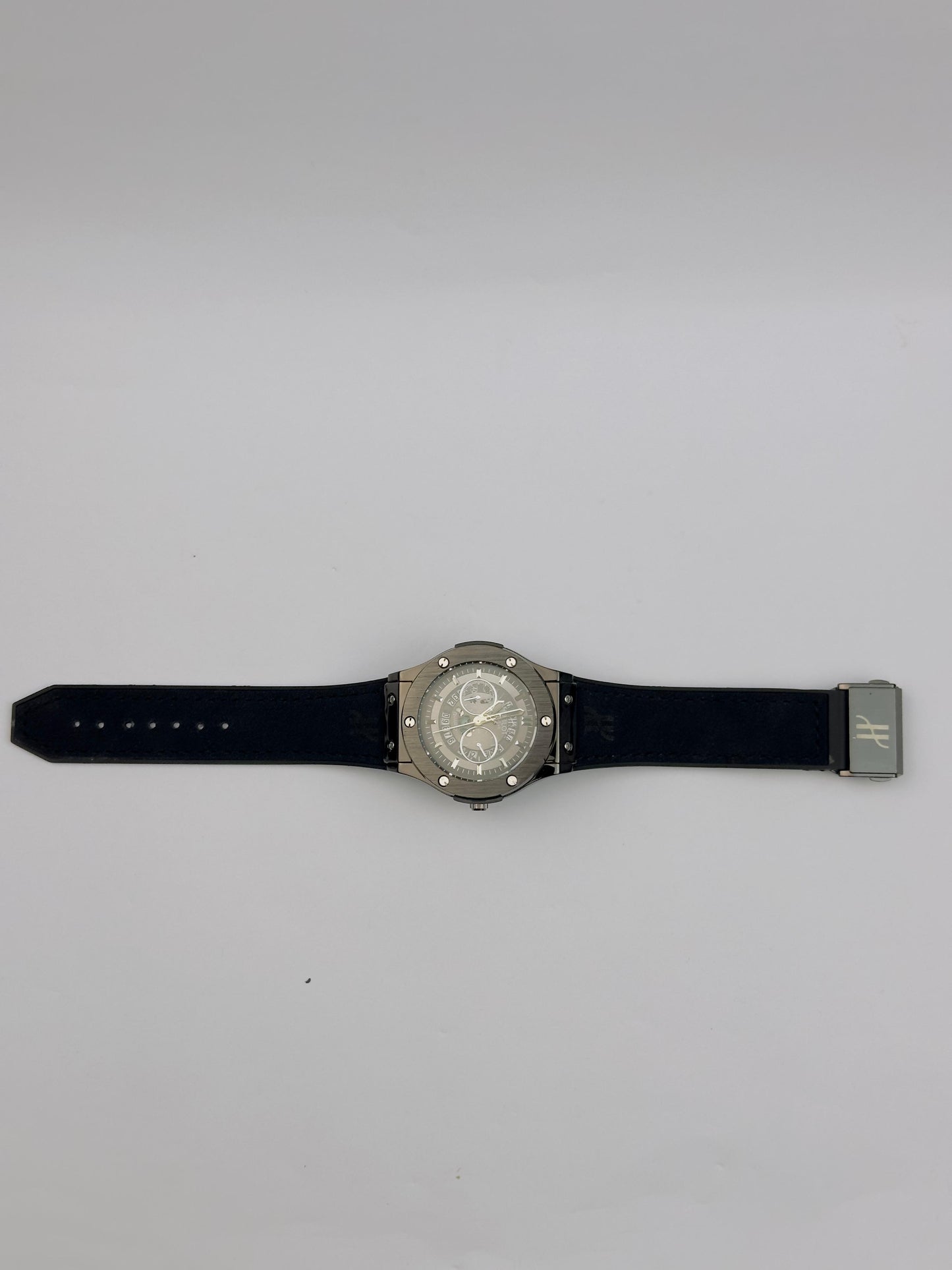 Men’s Hublot Chronograph Watch – Gunmetal with Dark Dial | Tick Empire