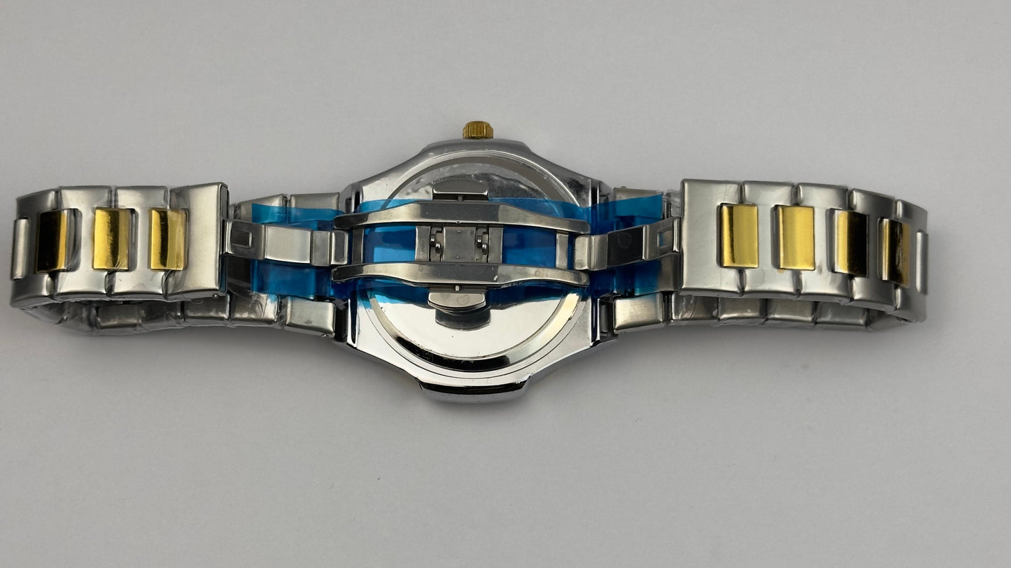 Men’s Patek Philippe Two-Tone Stainless Steel Watch – Blue Dial Nautilus Style | TickEmpire