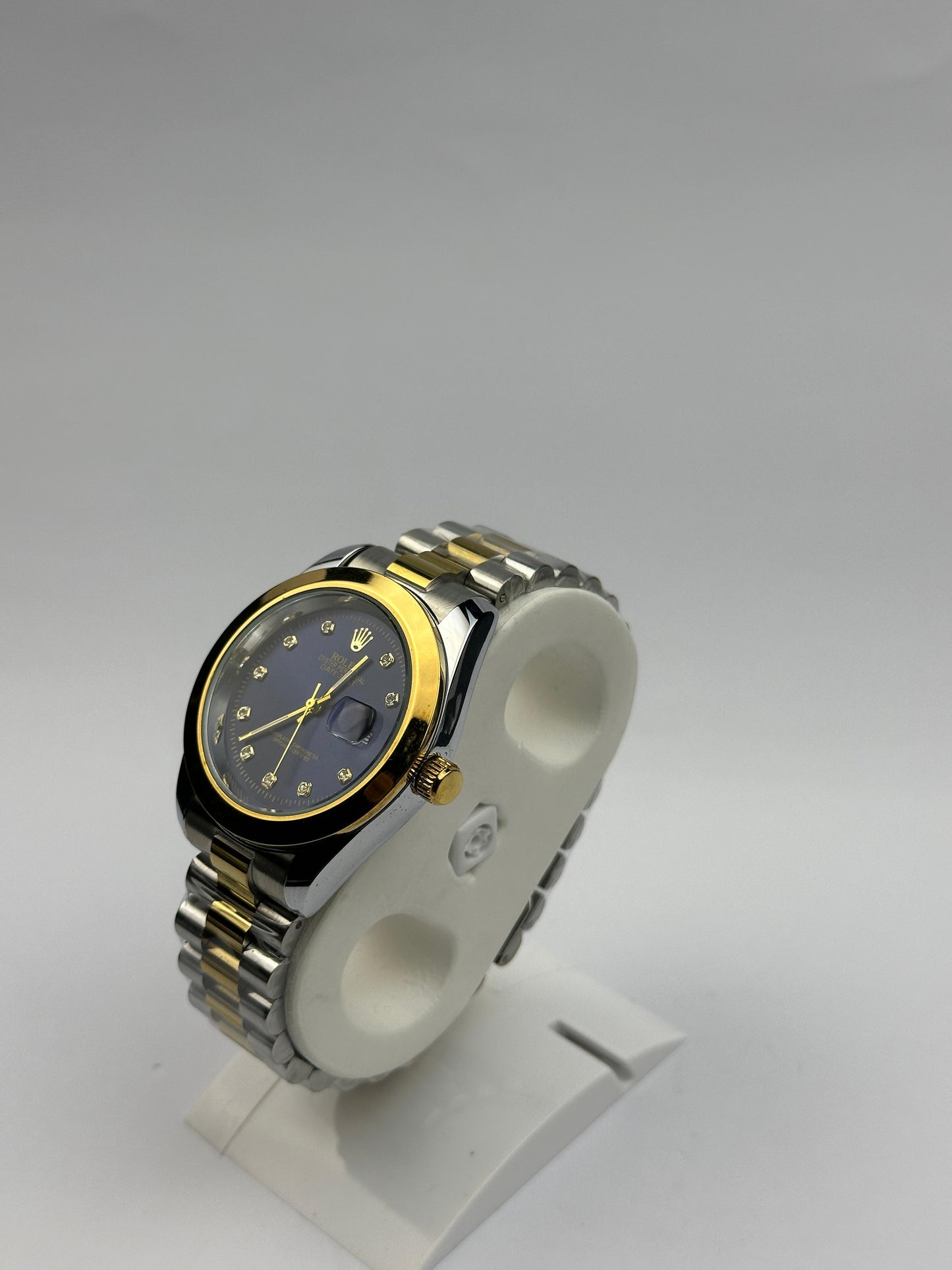 Men’s Rolex Two-Tone Stainless Steel Watch – Blue Diamond Dial | Tick Empire